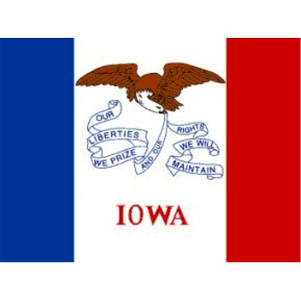 Ss Collectibles 6 ft. X 10 ft. Nyl-Glo Iowa Flag SS37462